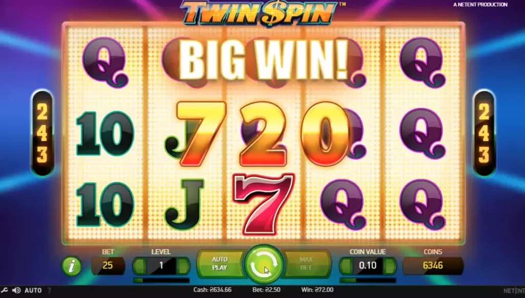 Большой выигрыш в Твин Спин